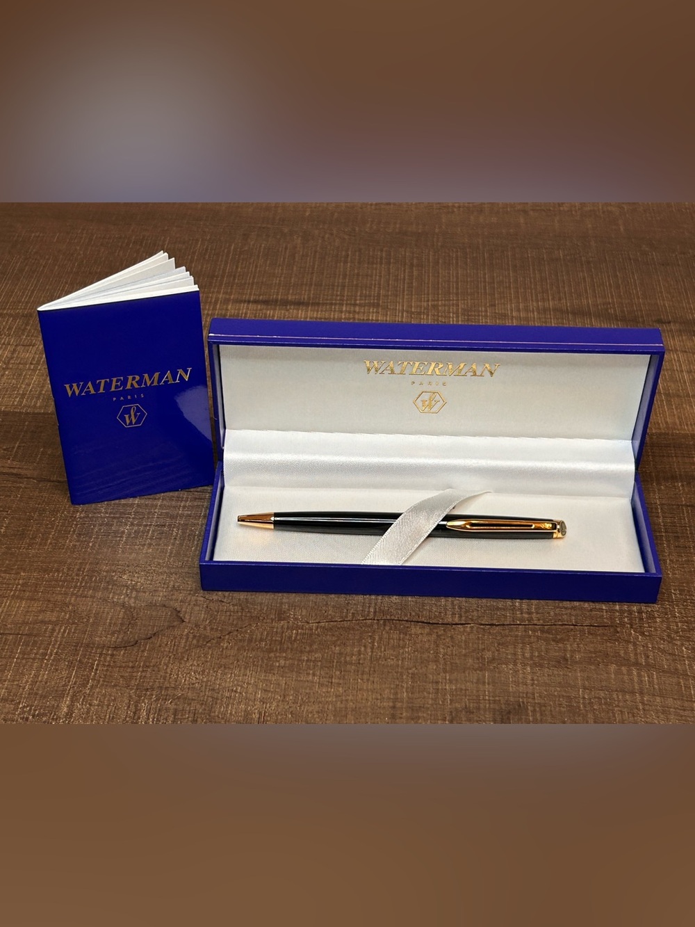 Vintage Original Waterman Ball Point Pen Black & Gold France Paris NEW IN BOX